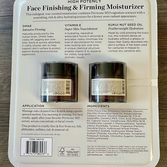 Perricone MD Face Finishing & Firming Moisturizer Duo 2 x 59 ml /2 oz new sealed - Picture 2 of 2